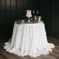 Load image into Gallery viewer, Round Tiered Ruffle Accent Tablecloth