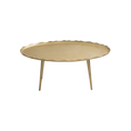 Load image into Gallery viewer, Gold Oval Scalloped Coffee Table