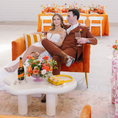 Load image into Gallery viewer, Woven Orange Settee