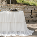 Load image into Gallery viewer, Rectangle Tiered Ruffle Accent Tablecloth