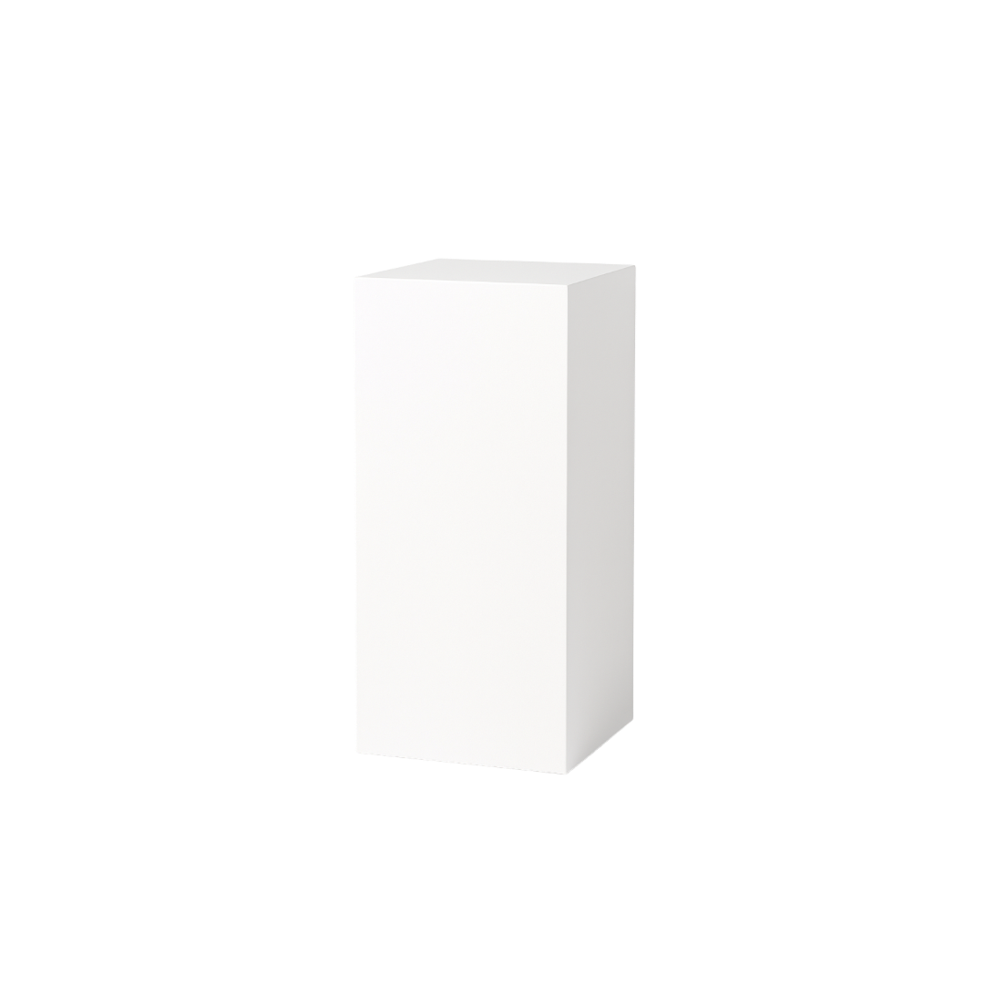 38” White Pedestal Stand | Iowa Decor Rentals | Monarch Events