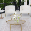 Load image into Gallery viewer, Gold Round Scalloped Coffee Table