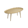 Load image into Gallery viewer, Gold Oval Scalloped Coffee Table