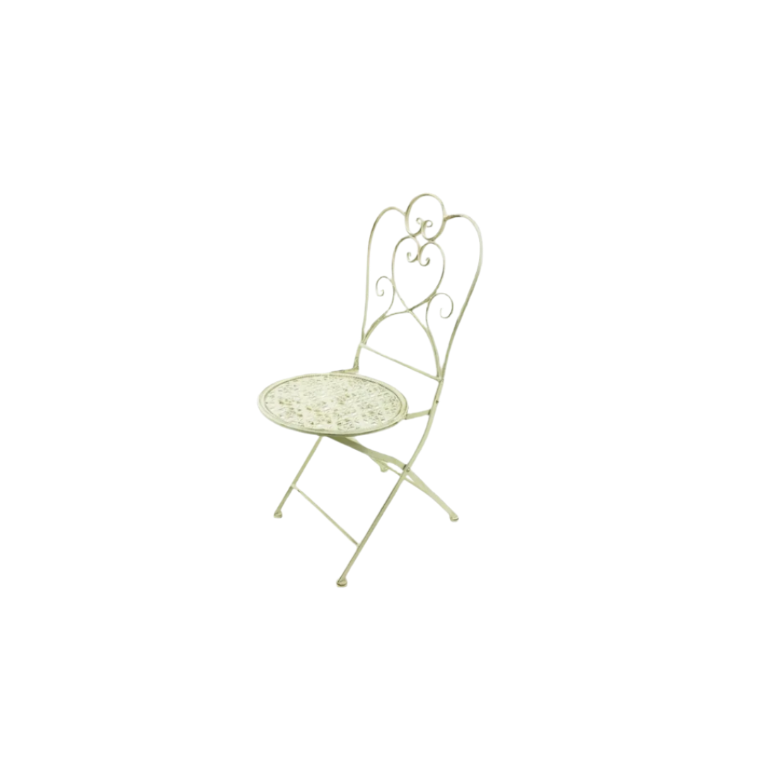 White Iron Garden Chair