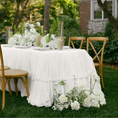 Load image into Gallery viewer, Rectangle Tiered Ruffle Accent Tablecloth