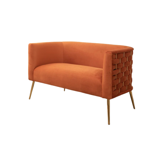 Woven Orange Settee