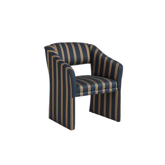 Striped Barrel Chair