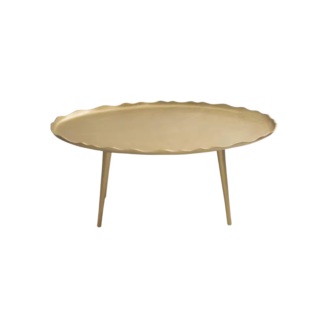 Gold Scalloped Coffee Table