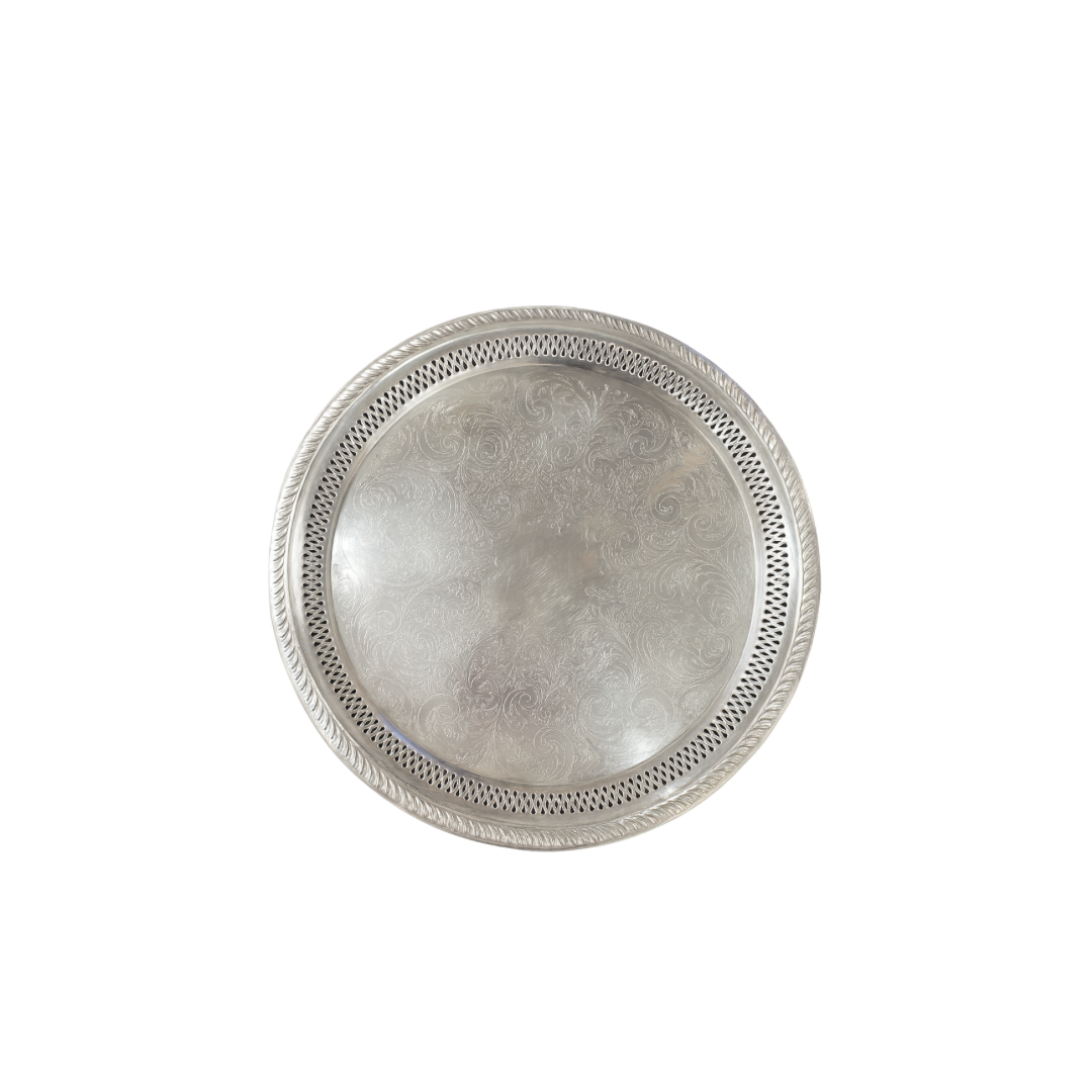 15" Silver Edgy Tray