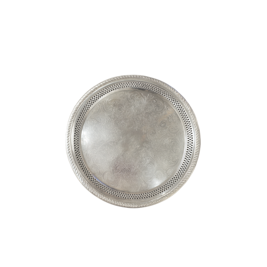15" Silver Edgy Tray