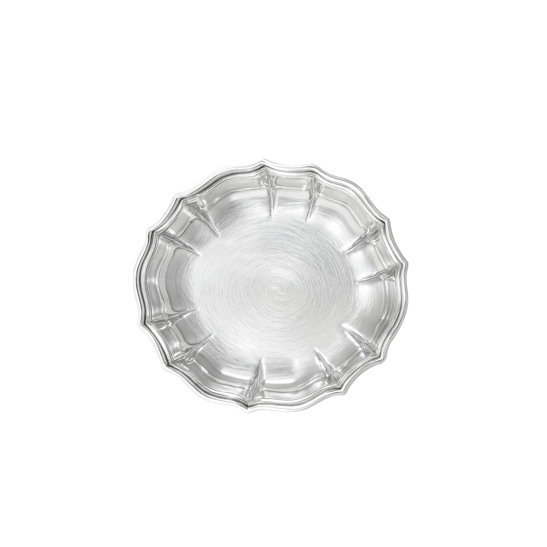 7" Petite Silver Crinkle Dish