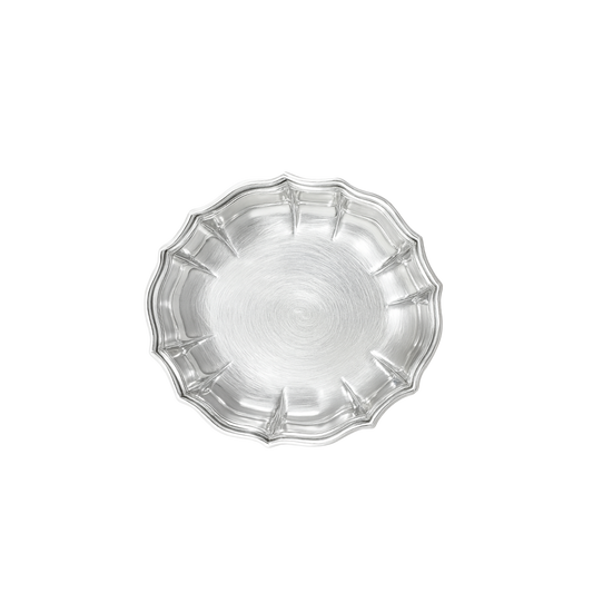 7" Petite Silver Crinkle Dish