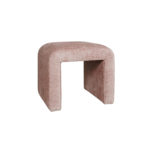 Curved Pink Ottoman