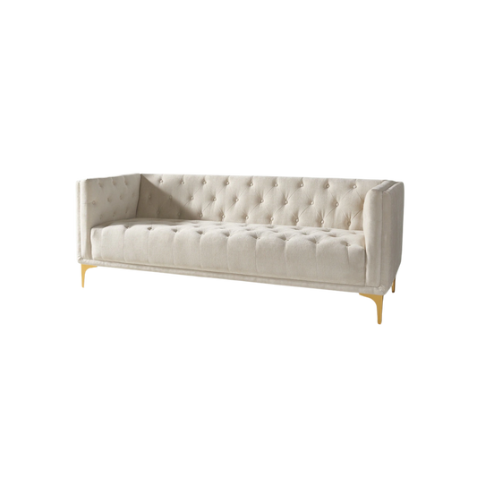 Cream Tufted Sofa