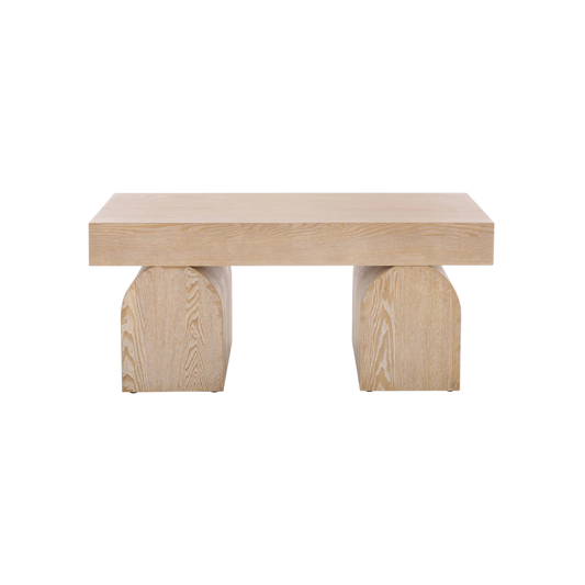Sculptural Light Wood Coffee Table