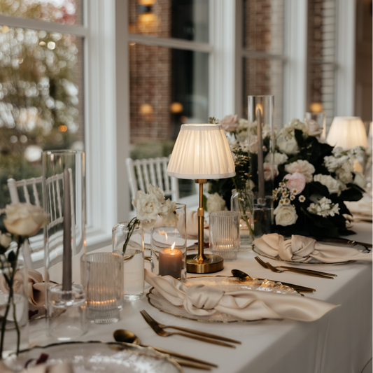 Pleated Shade LED Table Lamp