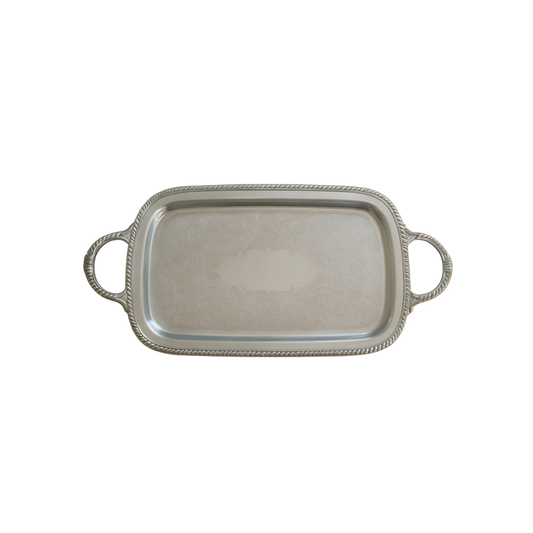 20" Romantic Silver Handle Tray