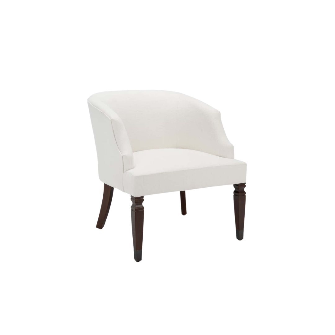 Classic Ivory Linen Tub Chair