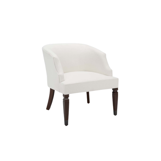 Classic Ivory Linen Tub Chair