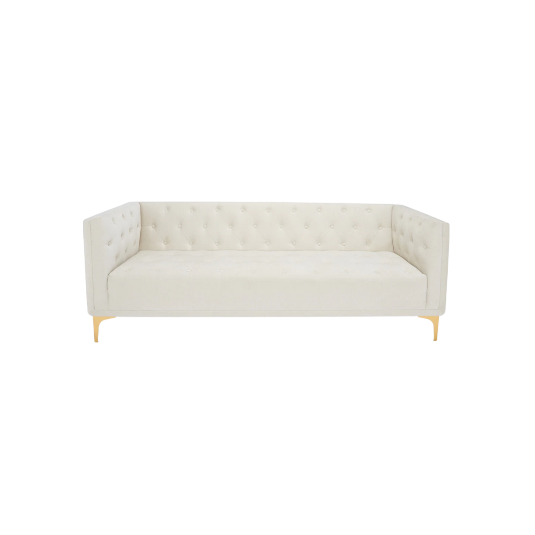 Cream Tufted Sofa