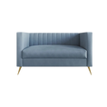 Load image into Gallery viewer, Modern Blue Velvet Settee
