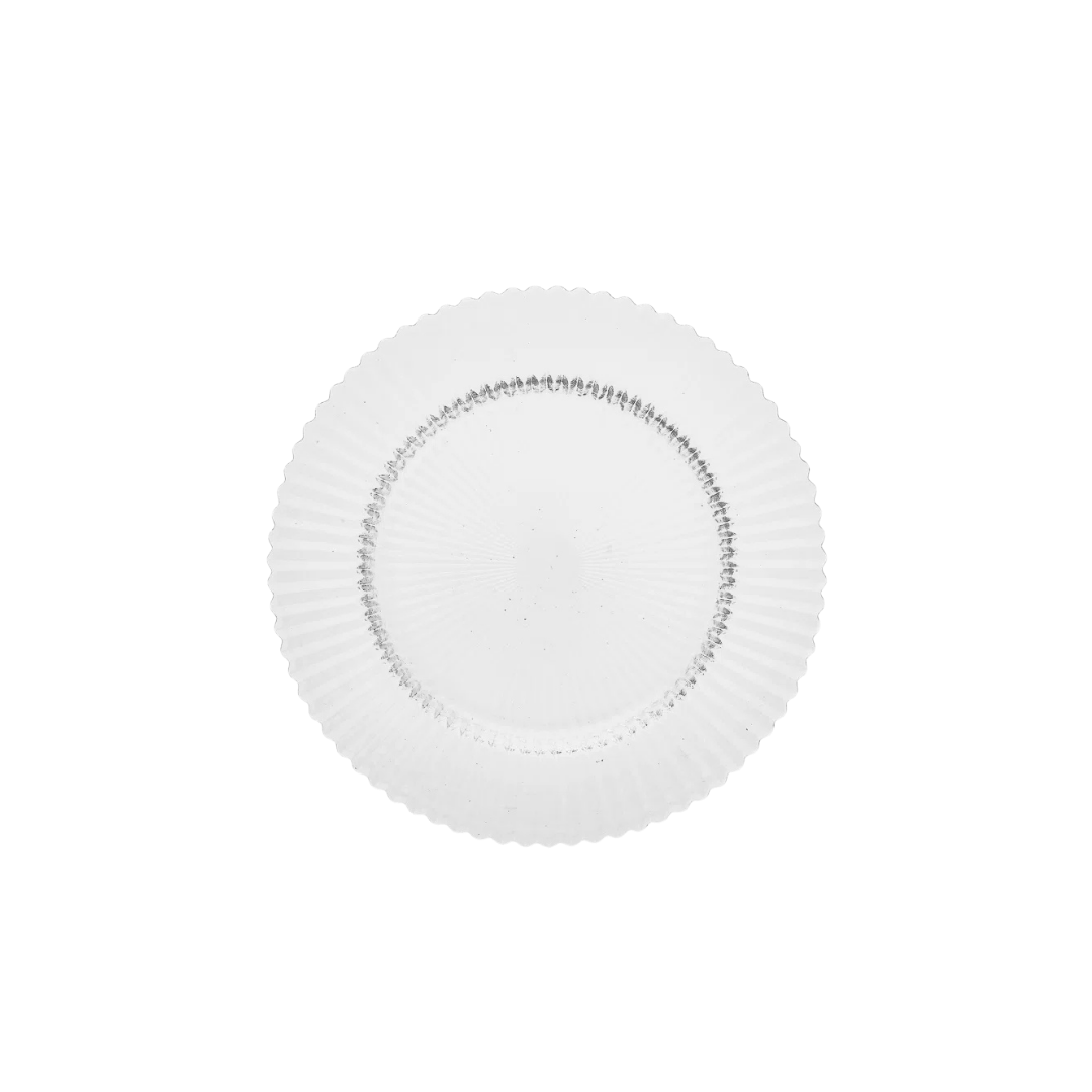 Clear Glass Fluted Charger