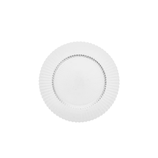 Clear Glass Fluted Charger
