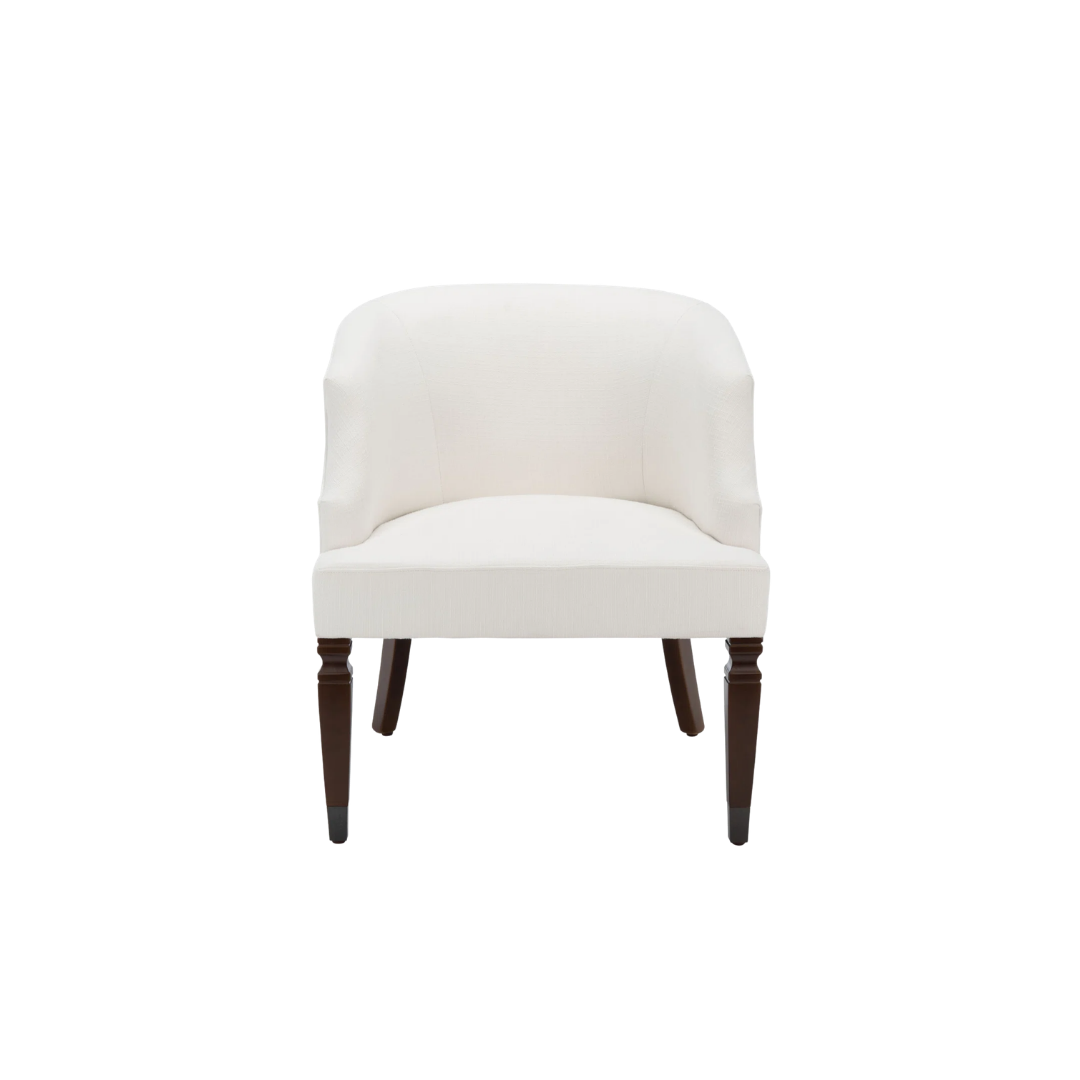 Classic Ivory Linen Tub Chair