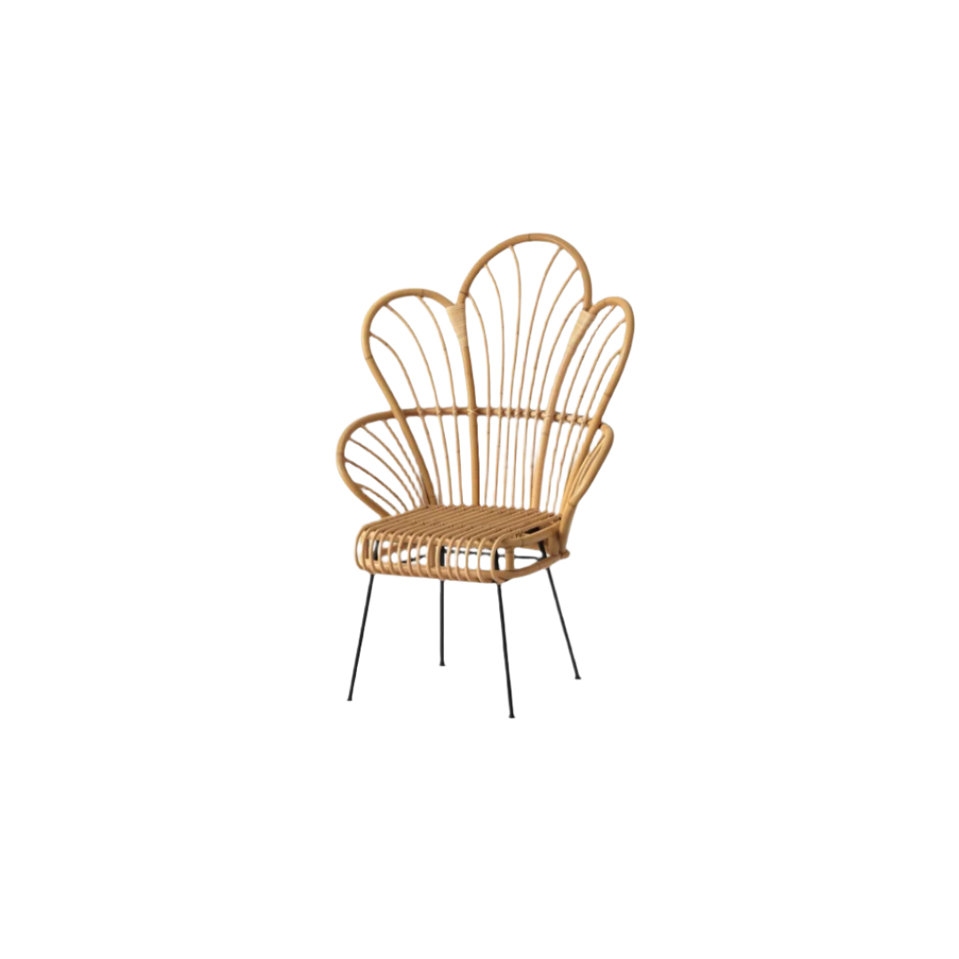 Rattan Fan Back Chair