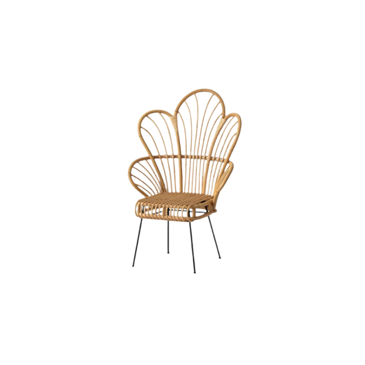 Rattan Fan Back Chair