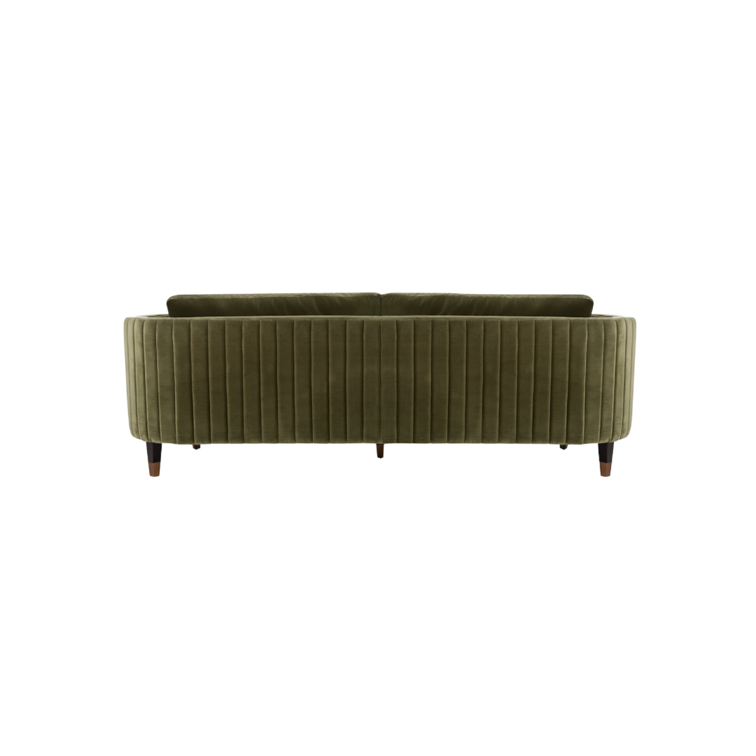 Dark Olive Green Velvet Sofa