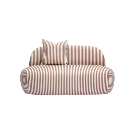Striped Curved Settee