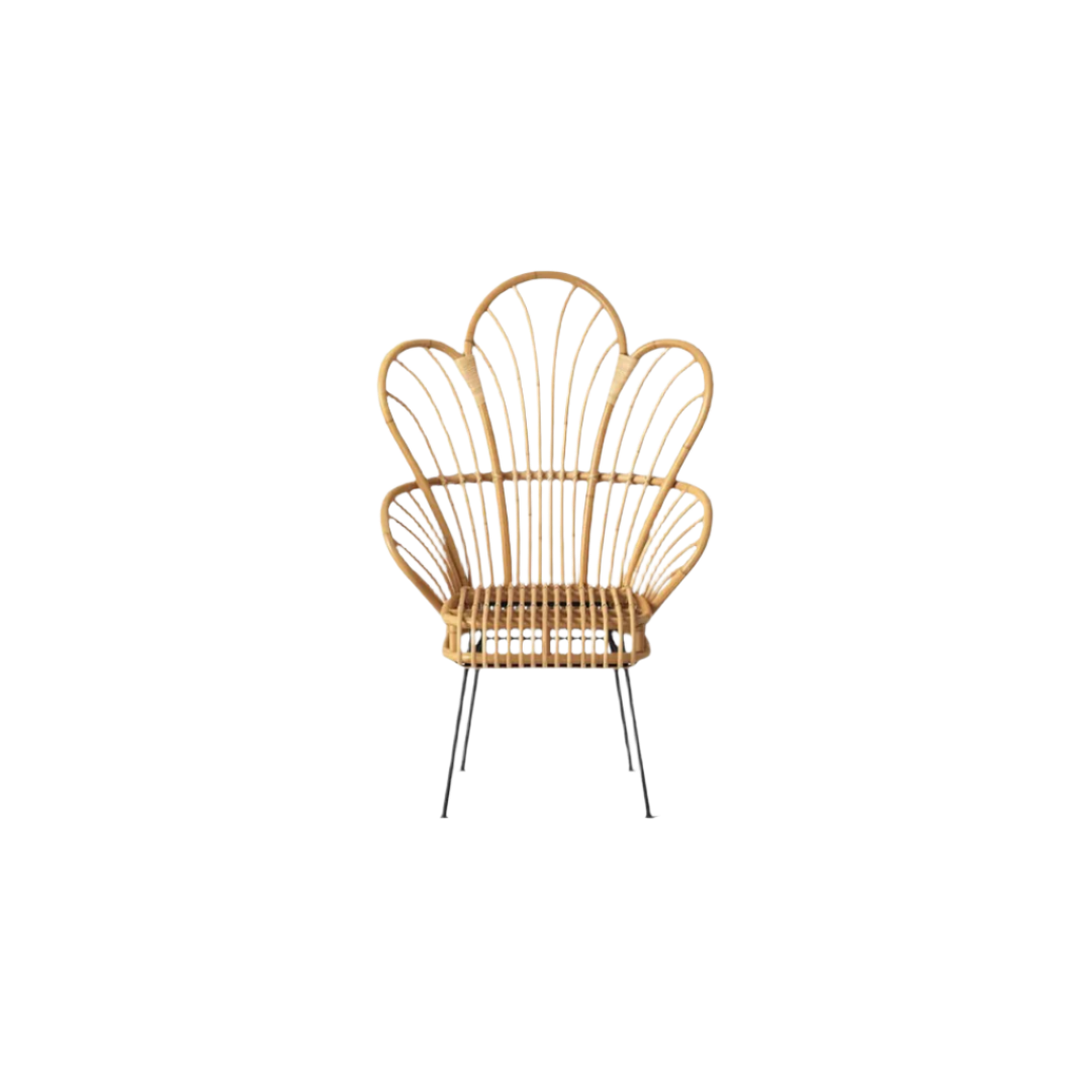 Rattan Fan Back Chair