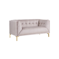 Load image into Gallery viewer, Contemporary Dove Gray Velvet Settee
