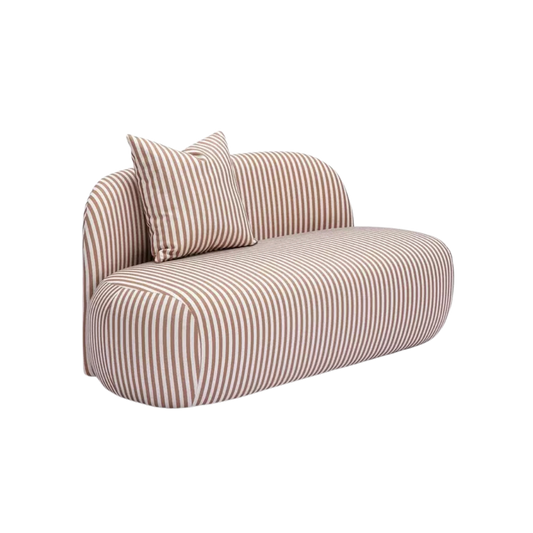 Striped Curved Settee