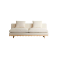 Load image into Gallery viewer, Scalloped Linen Sofa
