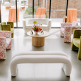 Load image into Gallery viewer, Modern White Velvet Bench
