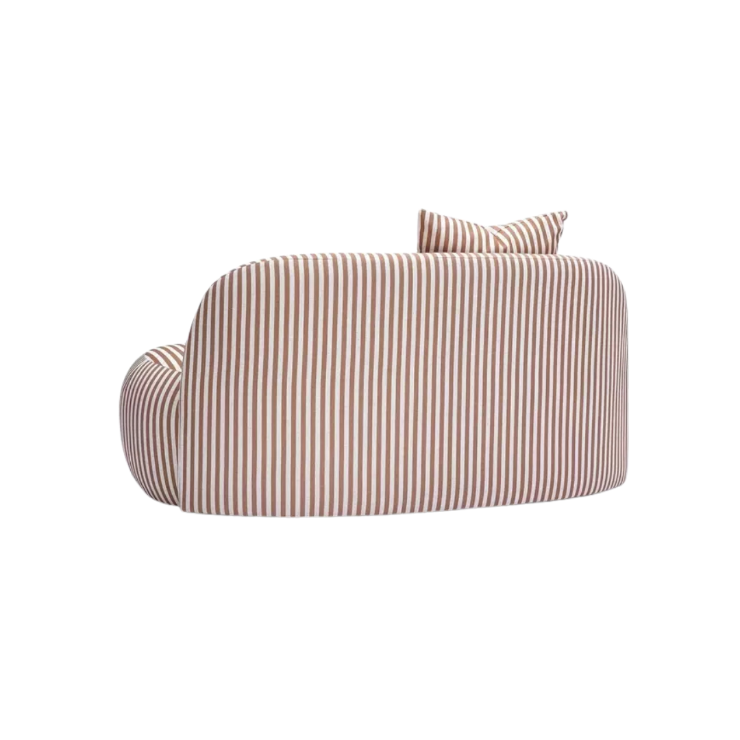 Striped Curved Settee