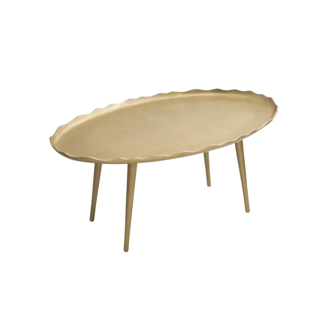 Gold Scalloped Coffee Table