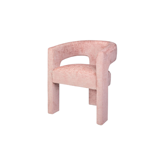 Sculpted Pink Accent Chair