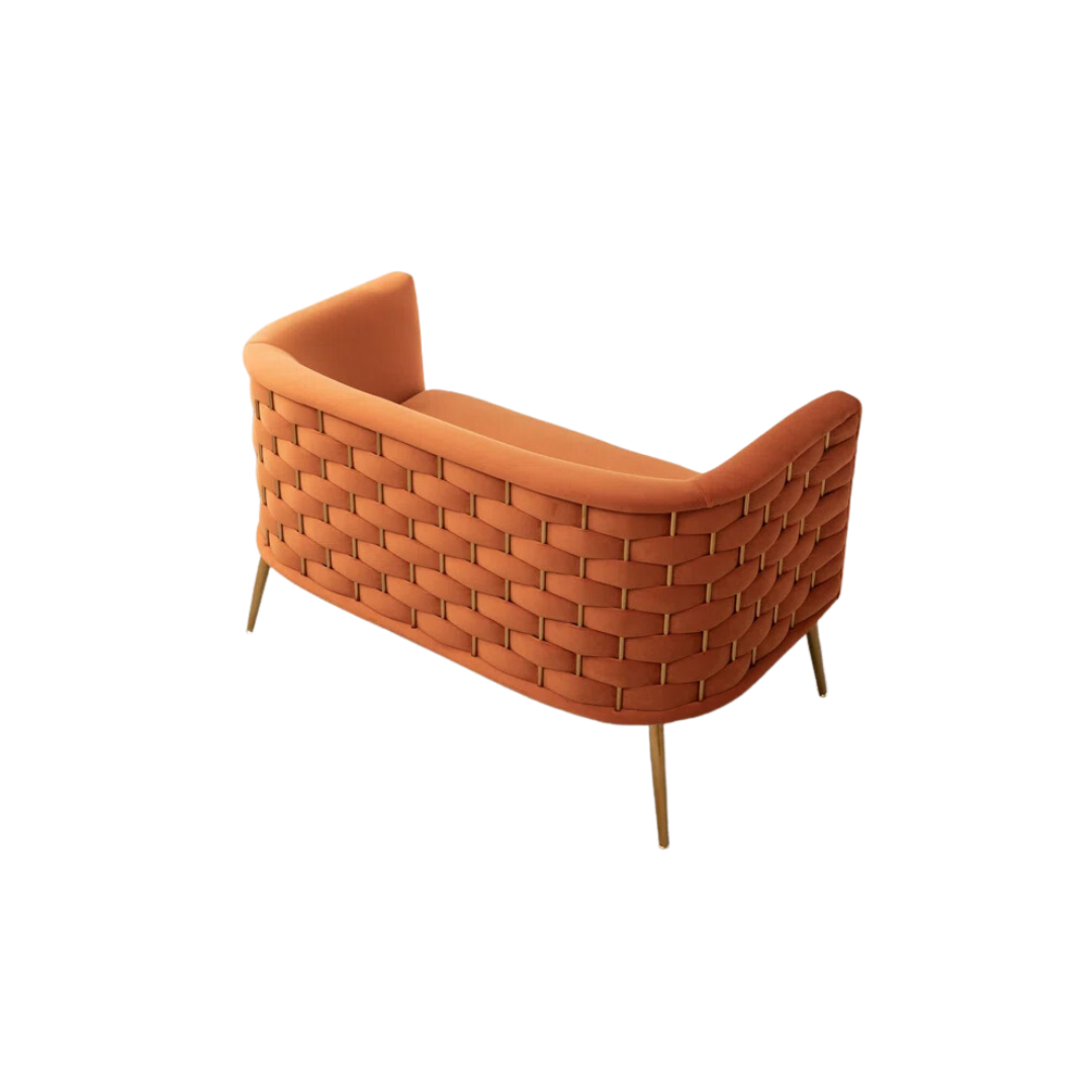 Woven Orange Settee