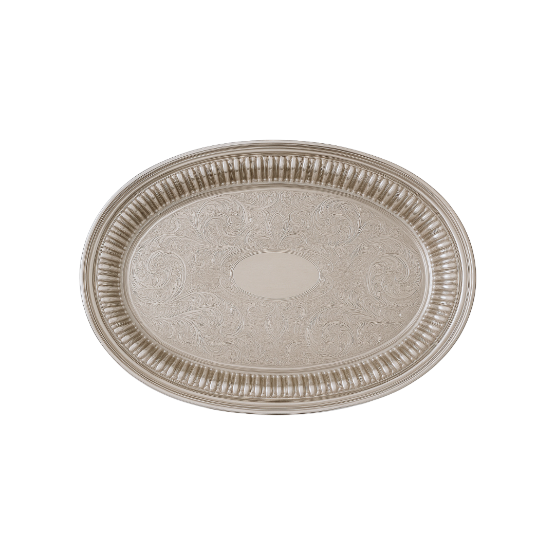 9" Petite Silver Tray