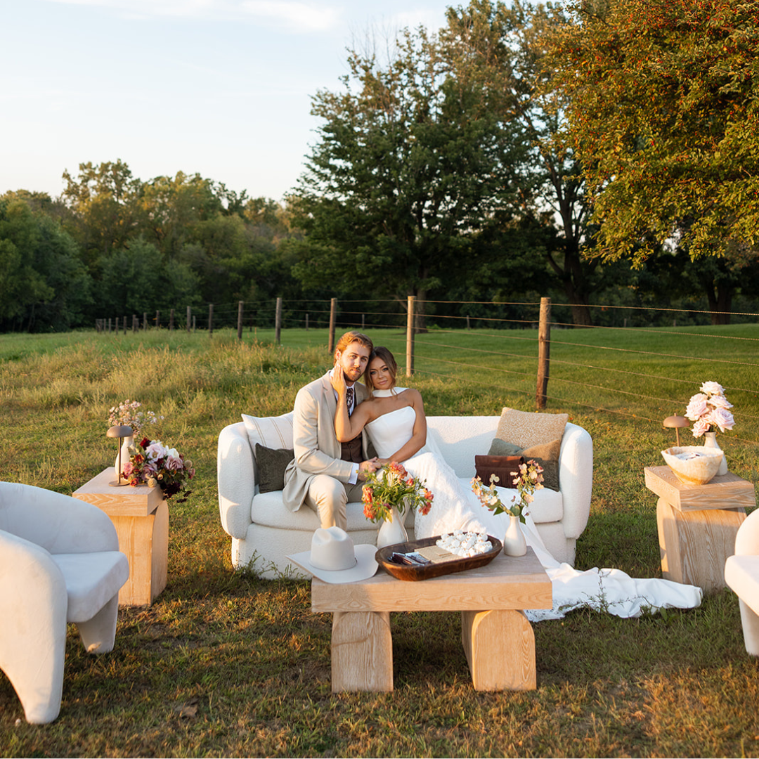 Sculptural Light Wood End Table