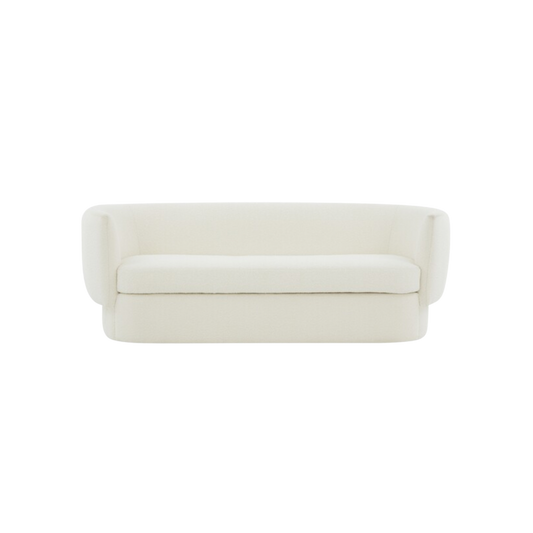Curved Boucle Sofa