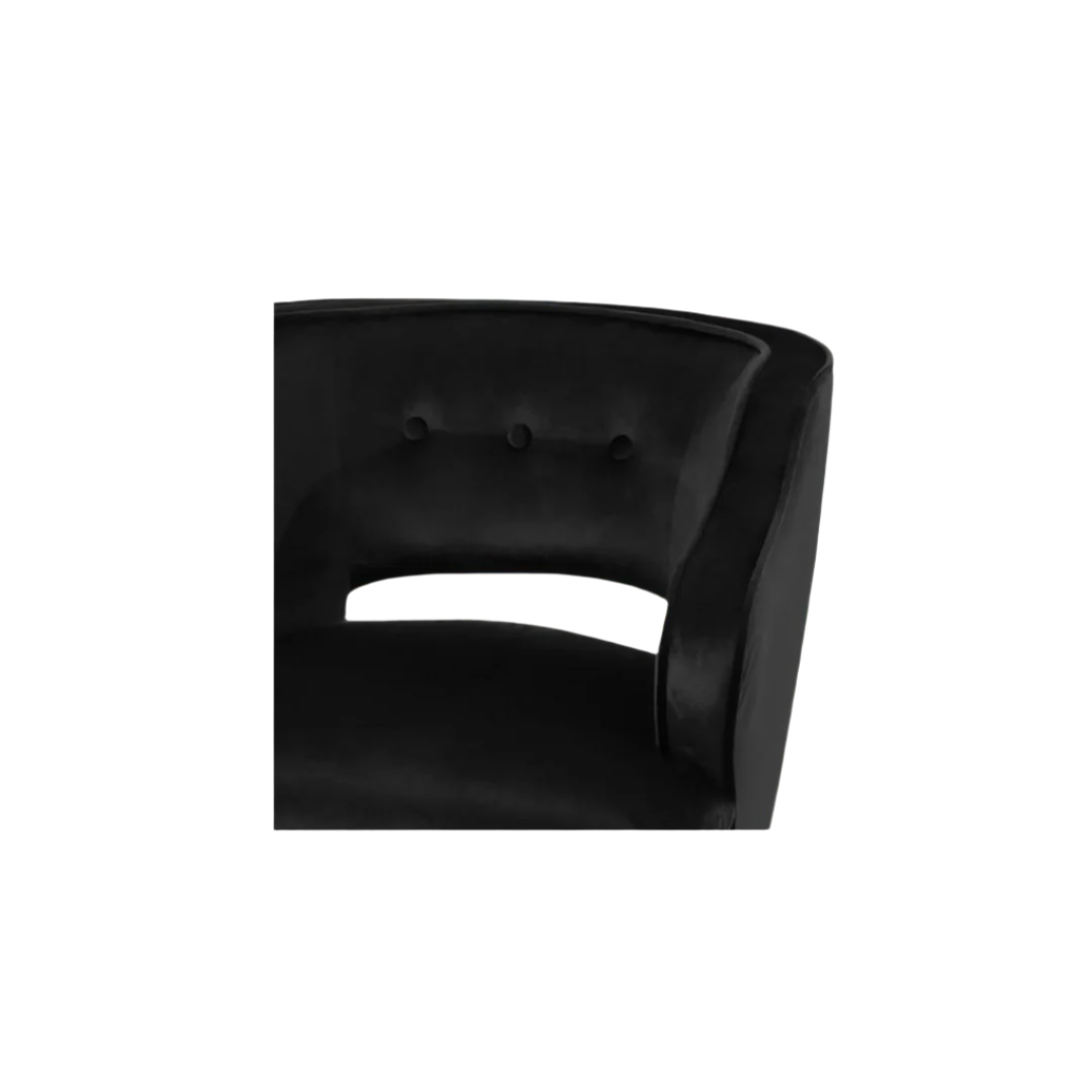 Black Cutout Accent Chair