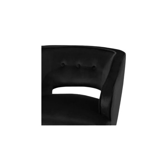 Black Cutout Accent Chair