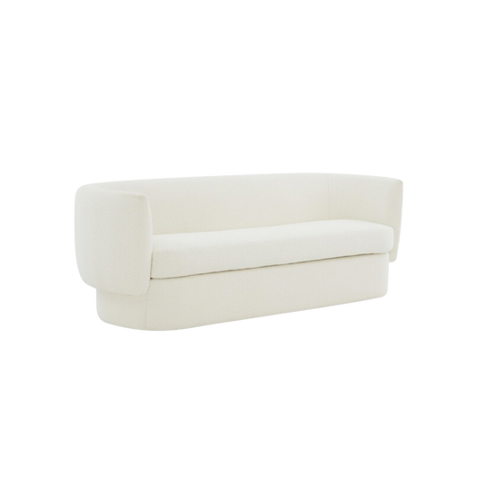 Curved Boucle Sofa