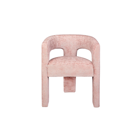 Sculpted Pink Accent Chair