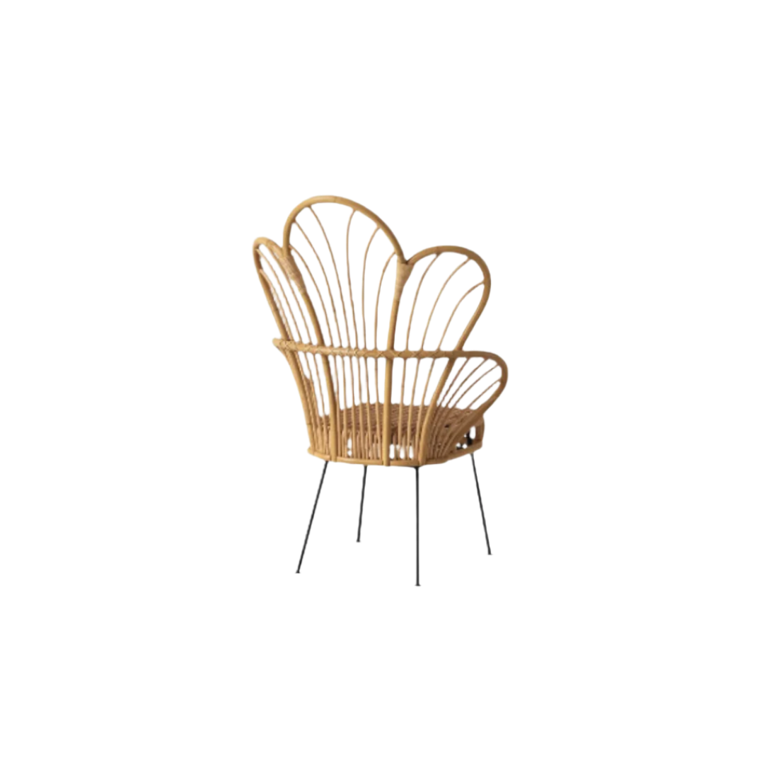 Rattan Fan Back Chair