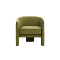 Load image into Gallery viewer, Olive Green Velvet Barrel Chair
